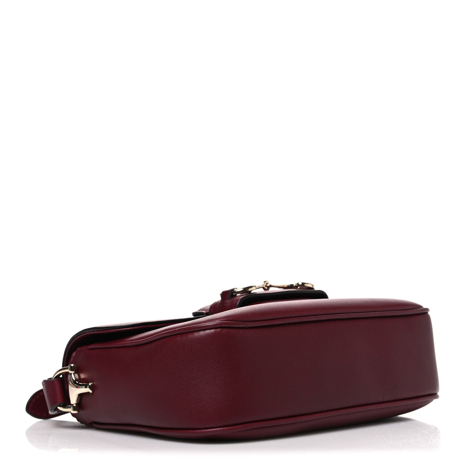 Gucci Arabella Calfskin Horsebit 1955 Soft Small Shoulder Bag Rosso Ancora 4 of 10