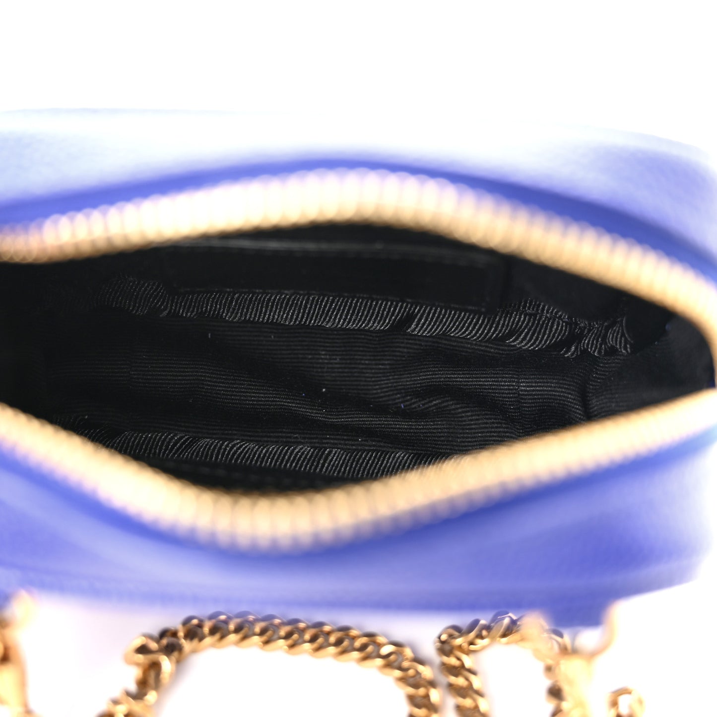 Grain De Poudre Matelasse Monogram Baby Lou Camera Bag Sapphire Blue