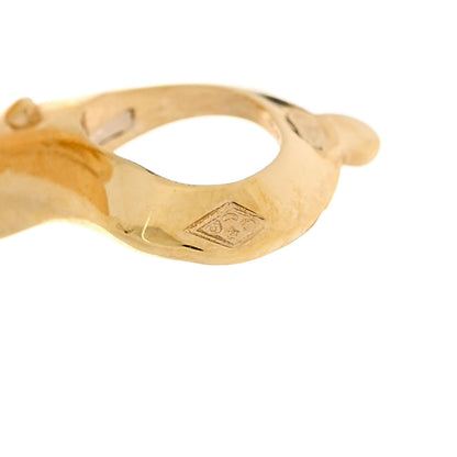 Van Cleef & Arpels 18K Yellow Gold Guilloche Vintage Alhambra Earrings 5 of 6