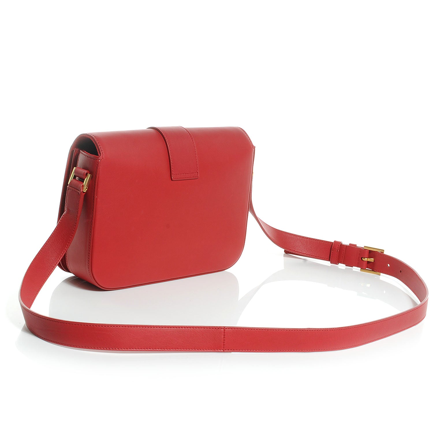 Saint Laurent Leather Classic Y Satchel Red 3 of 9