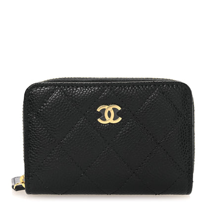 Chanel Caviar Quilted Classic Zipped Coin Purse Black 1 of 9