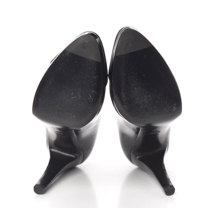 Chanel Patent Cap Toe CC Pumps 38.5 Black 7 of 12
