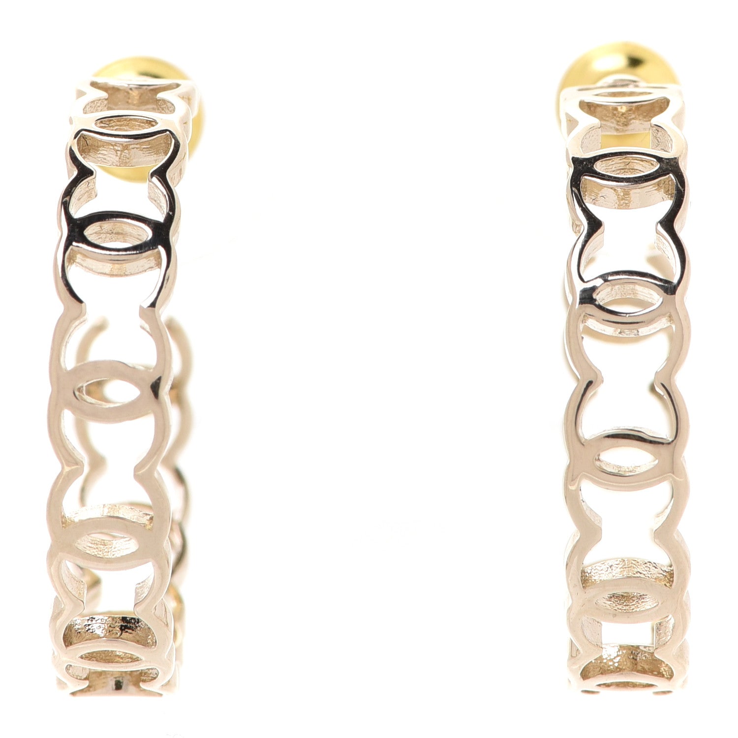 Chanel Metal CC Hoop Earrings Gold 1 of 4