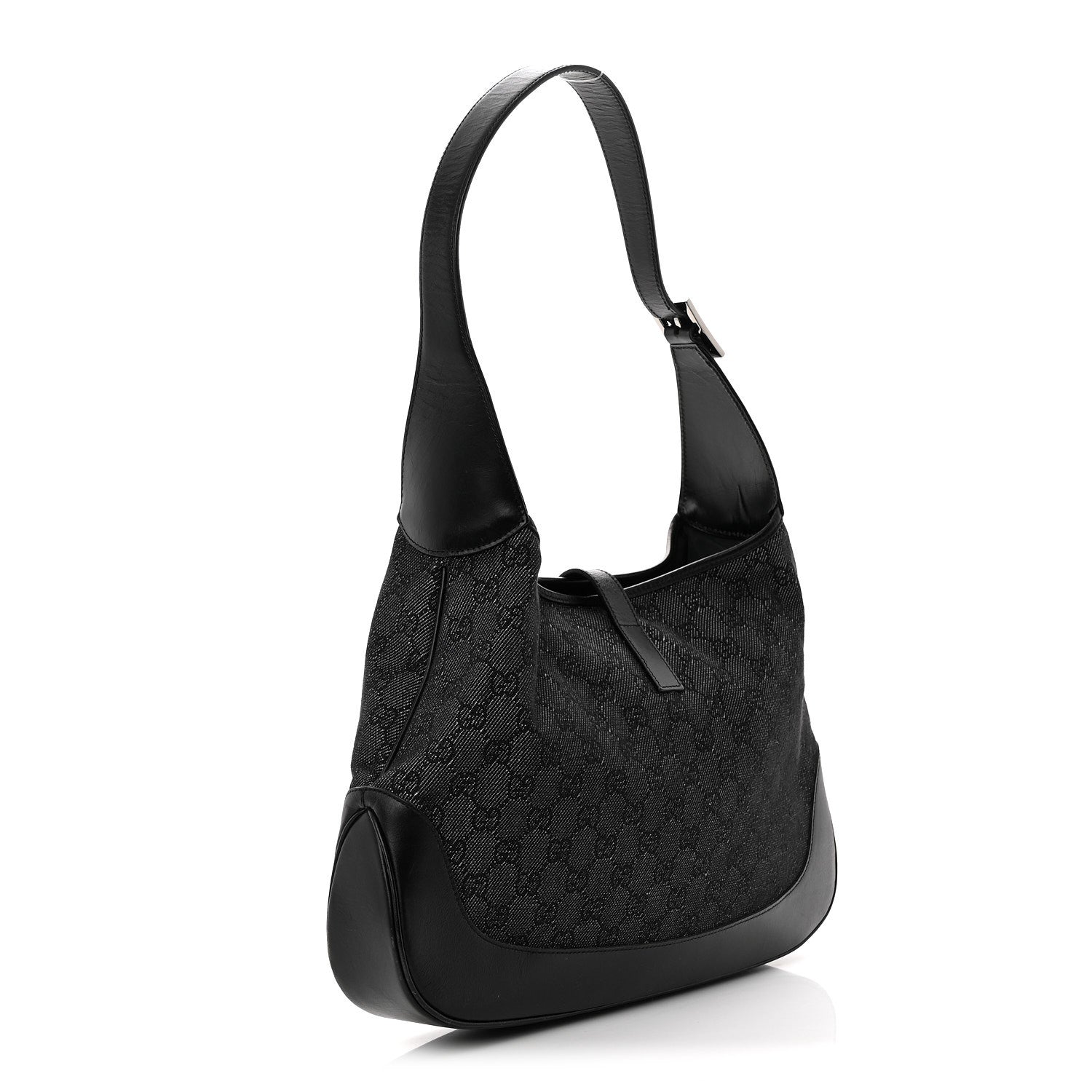 Gucci Monogram Jackie O Hobo Black 3 of 12