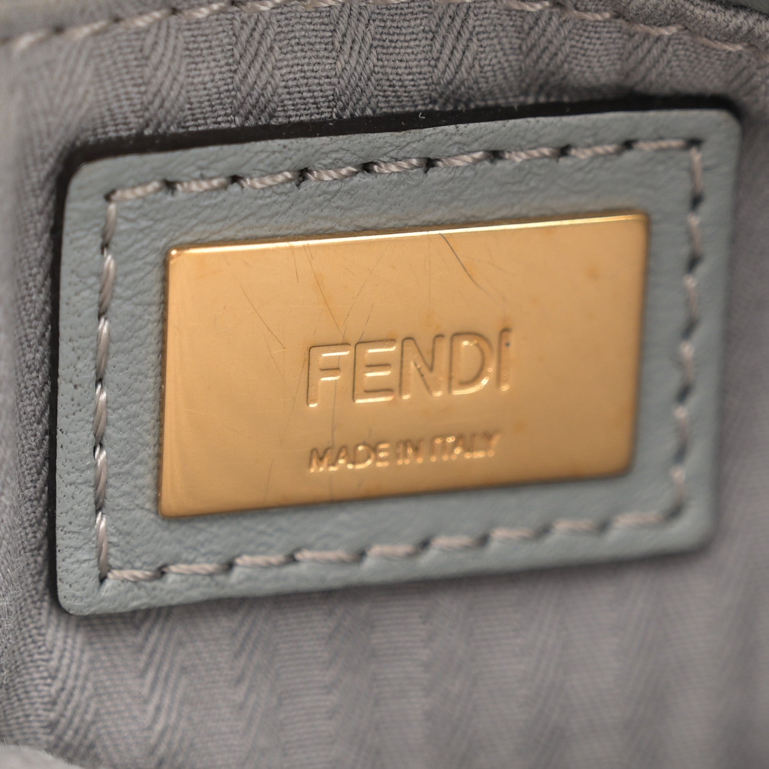 Fendi Vitello Elite Petite 2Jours Tote Grigio Grigio Chiaro 6 of 9