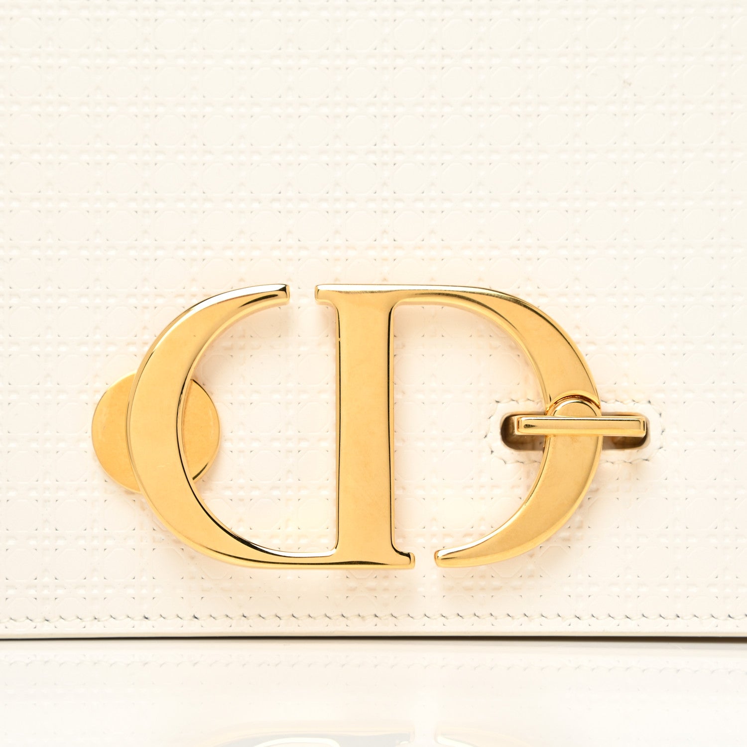 Christian Dior Patent Micro-Cannage 30 Montaigne Chain Flap Bag White 8 of 11