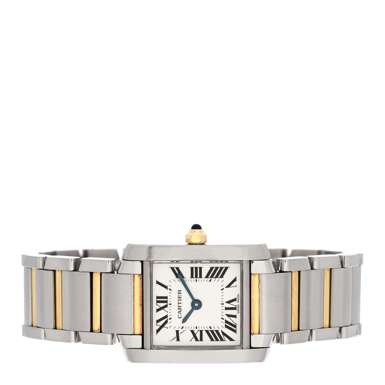 Cartier Stainless Steel 18K Yellow Gold 20mm Tank Francaise Quartz Watch 2 of 4