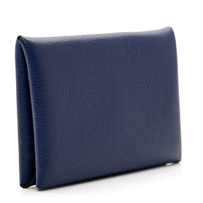 Hermes Evercolor Verso Calvi Card Case Bleu Saphir Bleu France 3 of 6