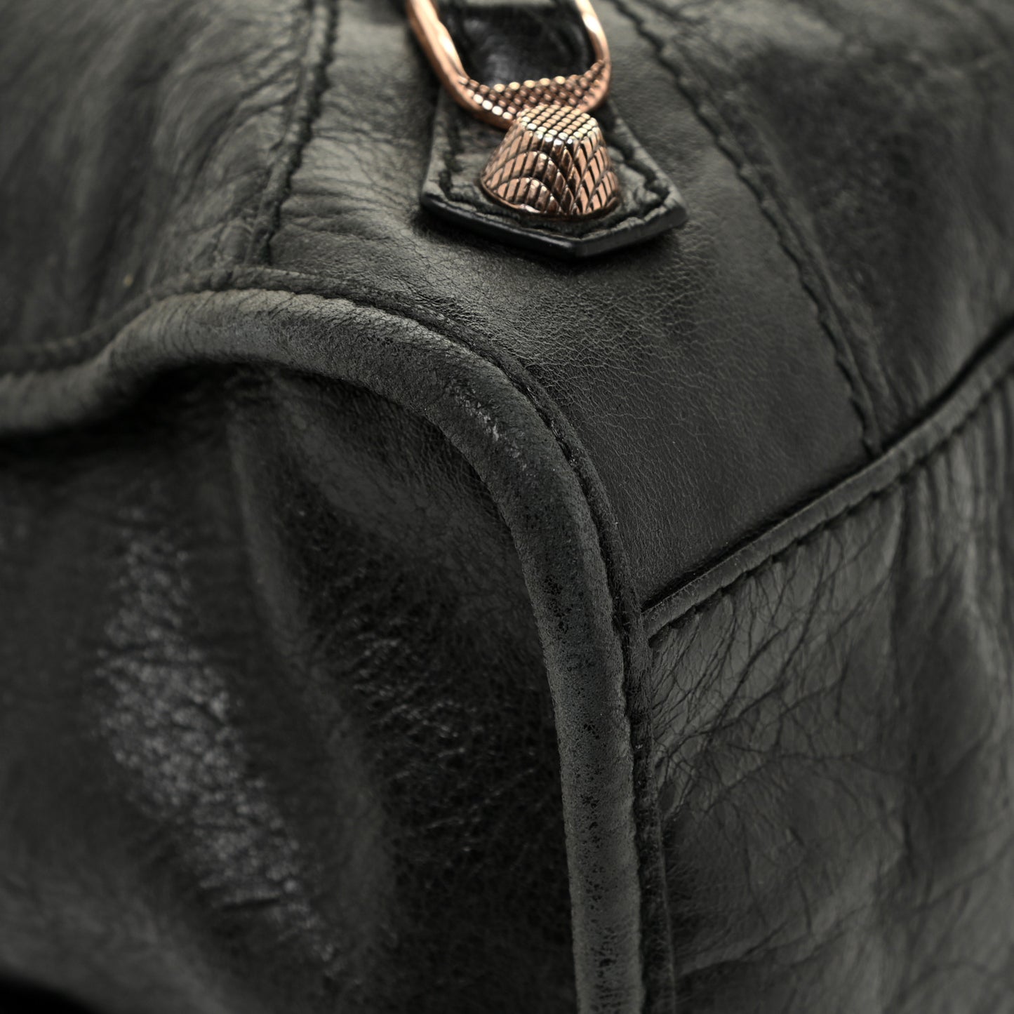 Agneau Giant 12 Rose Gold Hardware City Black