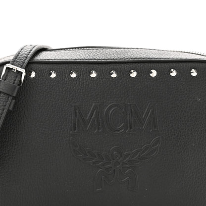 MCM Calfskin Chanswell Studded Camera Bag Black 7 of 10