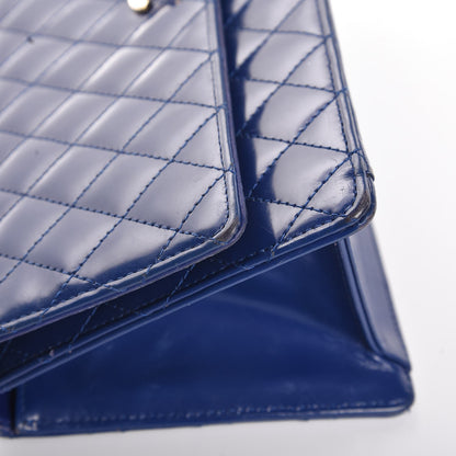 Chanel Glazed Calfskin Quilted East West Flap Blue 11 of 17