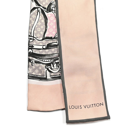Louis Vuitton Silk Monogram Trunks Bandeau Rose Poudre 2 of 5