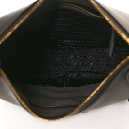 Prada Vitello Phenix Zippered Messenger Hobo Argilla 5 of 9