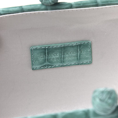 Nancy Gonzalez Crocodile Box Clutch Jade 6 of 7