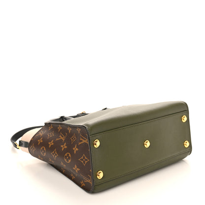 Louis Vuitton Calfskin Monogram On My Side MM Laurier Green Toffee Latte Beige 4 of 9