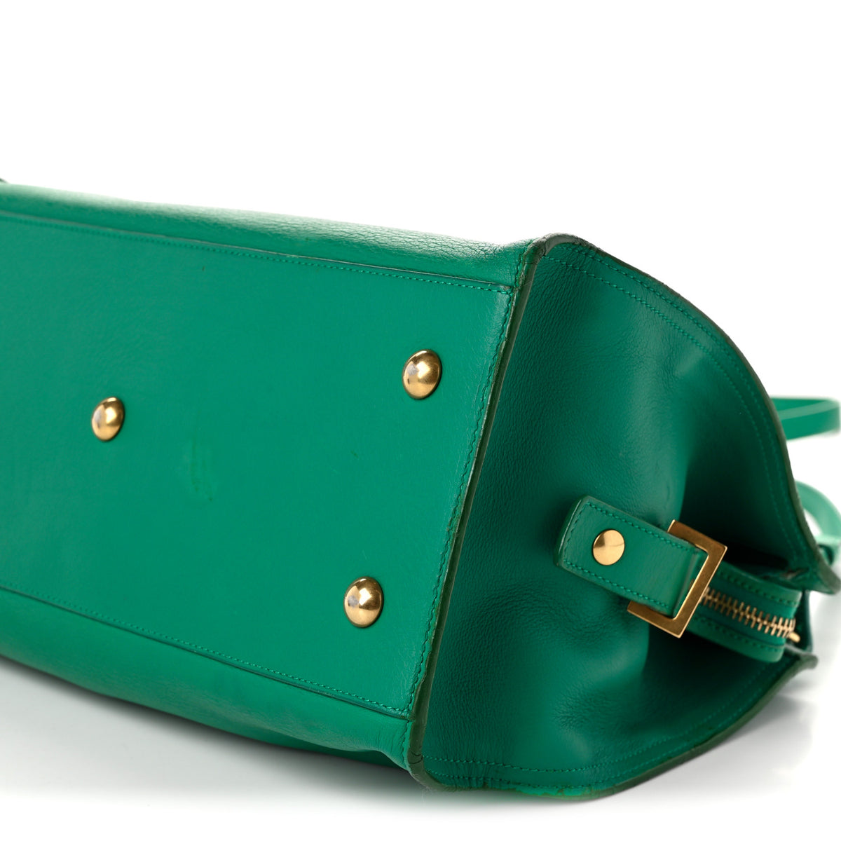 Calfskin Small Classic Y Cabas Green