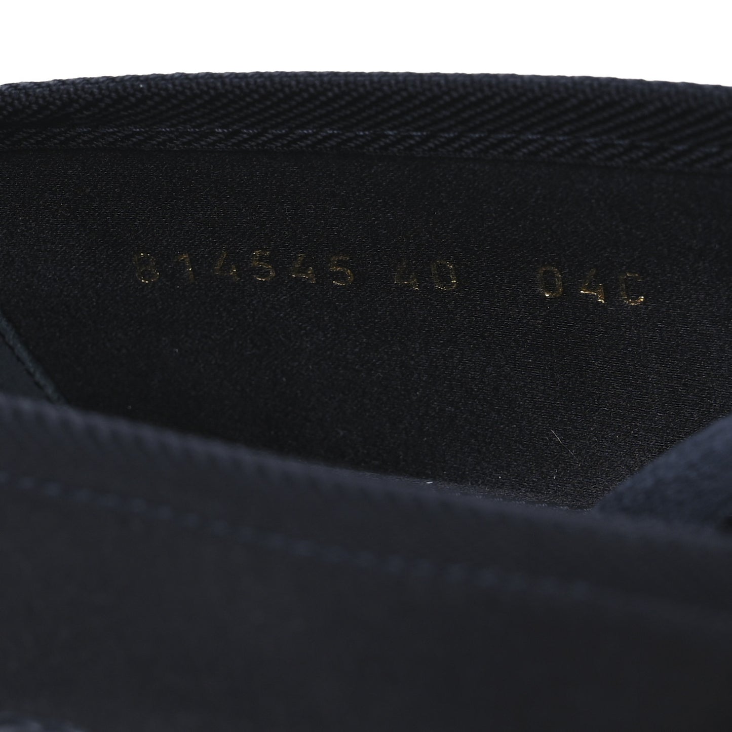 Rubber Satin Ballerina Flats 40 Black
