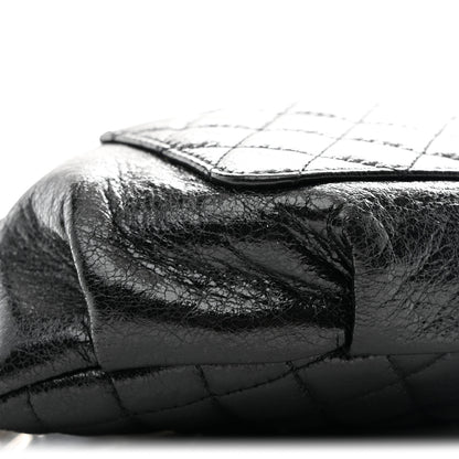 Chanel Crumpled Glazed Lambskin Quilted Waist Bag Fanny Pack Black 9 of 10