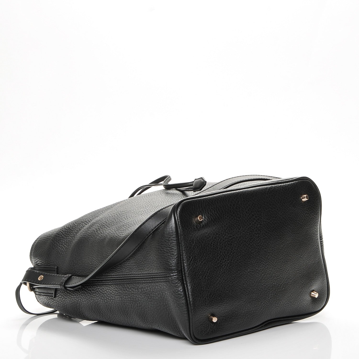 Burberry Grainy Calfskin Canvas Mega Check Medium Ashby Hobo Black 4 of 7