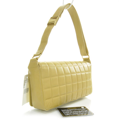 Chanel Leather Chocolate Bar Quilted CC Flap Beige 3 of 12