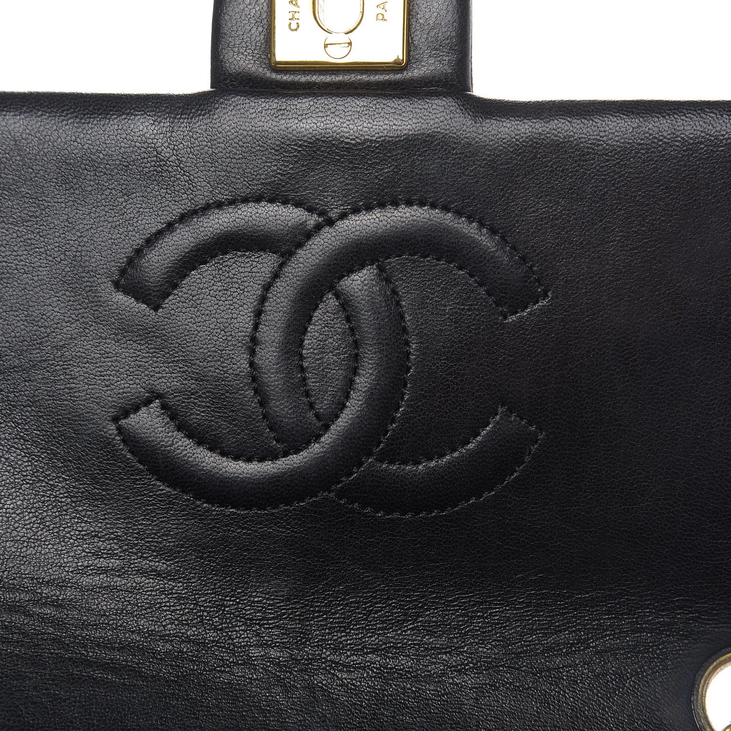 Chanel Lambskin Quilted Mini Square Flap Black 9 of 16
