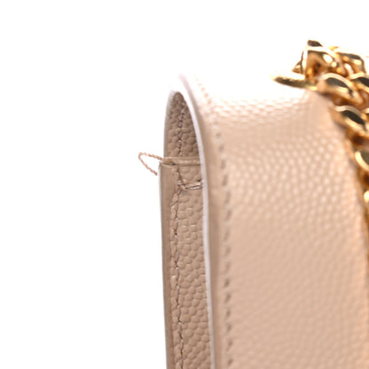 Saint Laurent Grain De Poudre Medium Monogram Kate Satchel Nude Powder 6 of 6