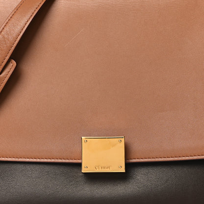 Celine Satin Baby Grained Calfskin Small Tri-Color Trapeze Tan 7 of 12