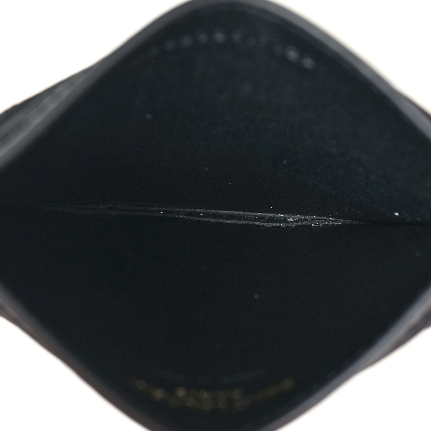 Grain De Poudre Matelasse Chevron Monogram Credit Card Case Coal