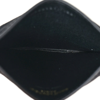 Saint Laurent Grain De Poudre Matelasse Chevron Monogram Credit Card Case Coal 5 of 8