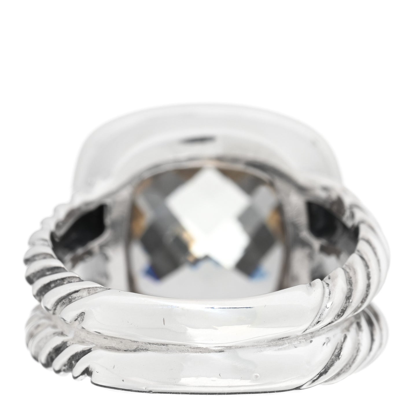 Sterling Silver Diamond Prasiolite 11mm Albion Ring 53 6.25