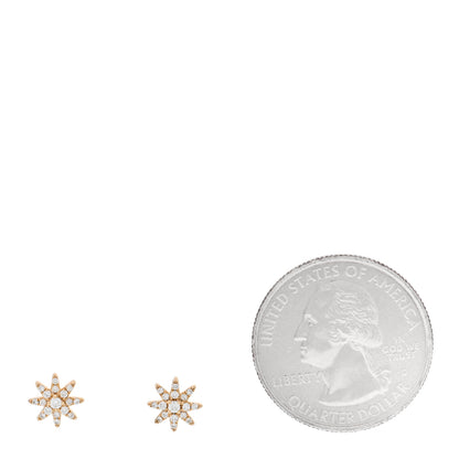 David Yurman 18K Yellow Gold Diamond Petite Starburst Earrings 2 of 5
