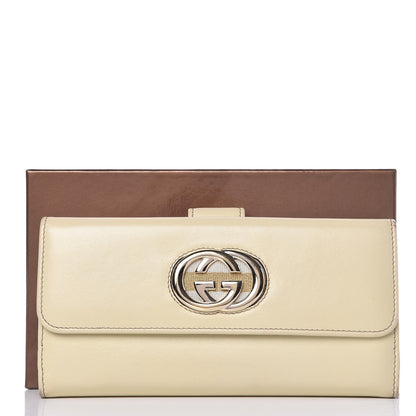Gucci Calfskin Suede Britt Continental Flap Wallet Ivory 12 of 12