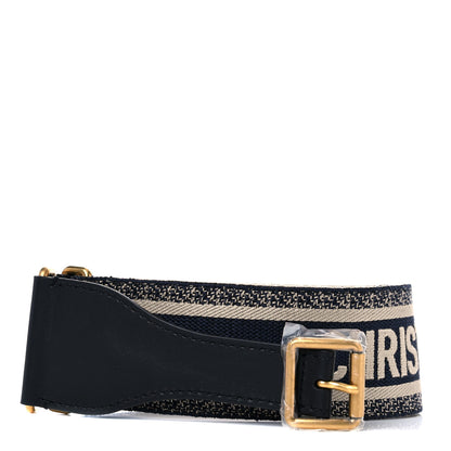 Christian Dior Canvas Embroidered Large Book Belt 75 30 Bleu 1 of 8