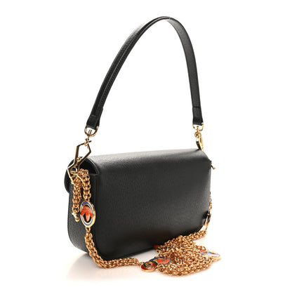 Gucci X ADIDAS Textured Dollar Calfskin Web Small Trefoil Horsebit 1955 Shoulder Bag Black Off White 3 of 10