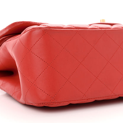 Chanel Lambskin Quilted Jumbo Double Flap Red 9 of 16