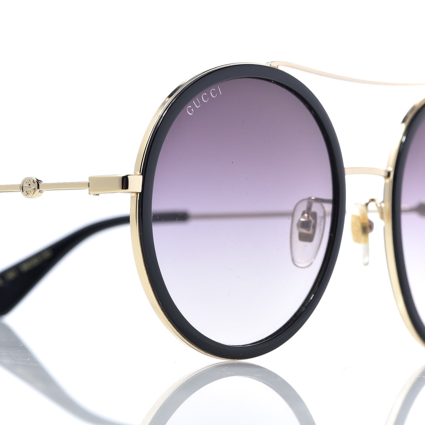 Round Frame Sunglasses GG0061S Black