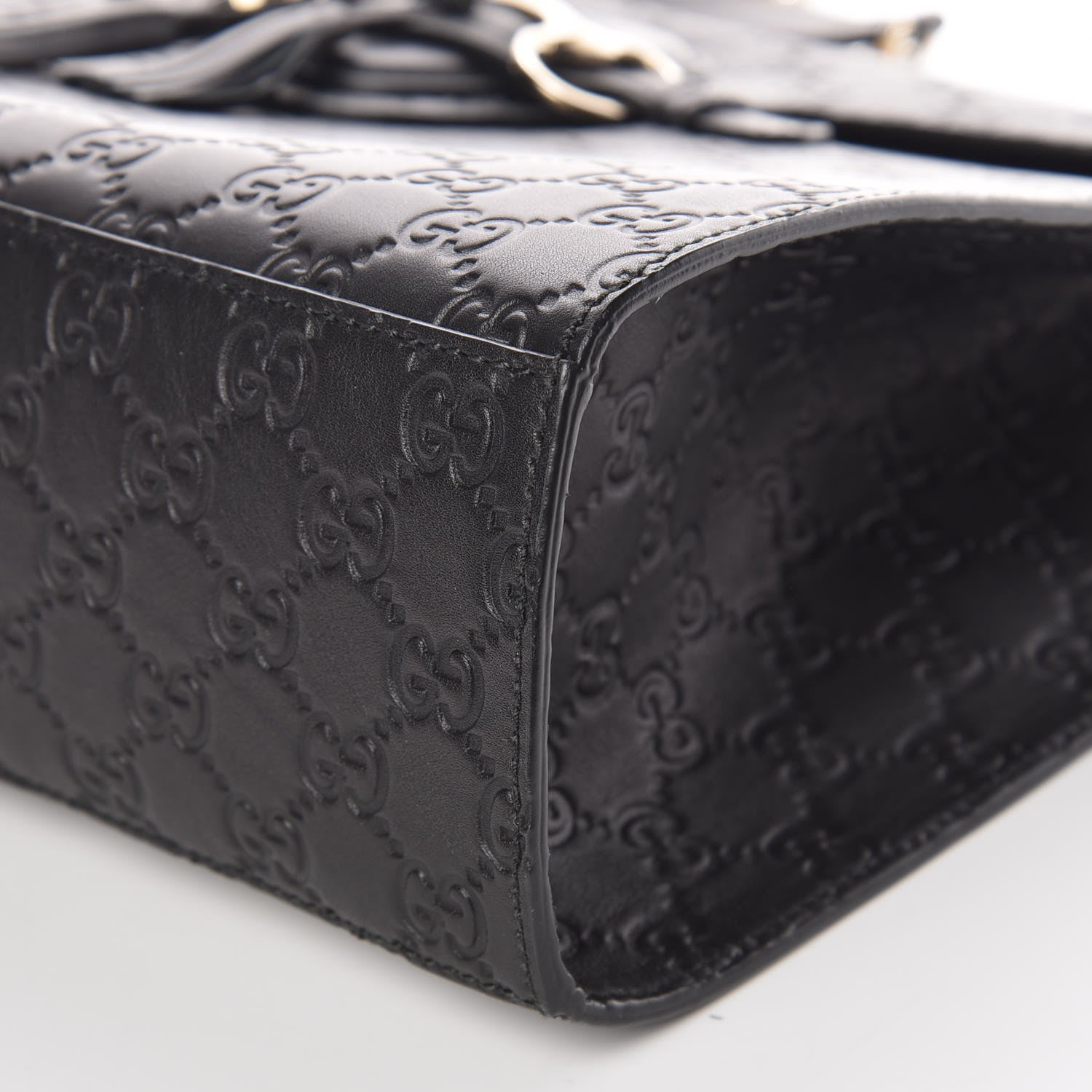 Gucci Guccissima Large Emily Chain Shoulder Bag Black 6 of 9