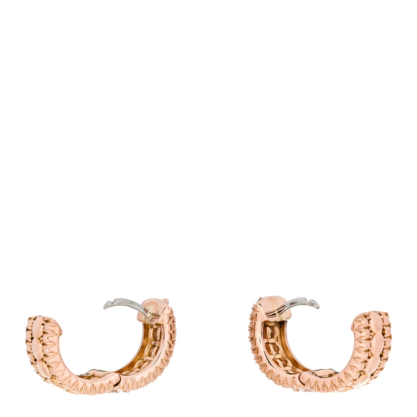 18K Rose Gold Diamond Sienna Hoop Earrings
