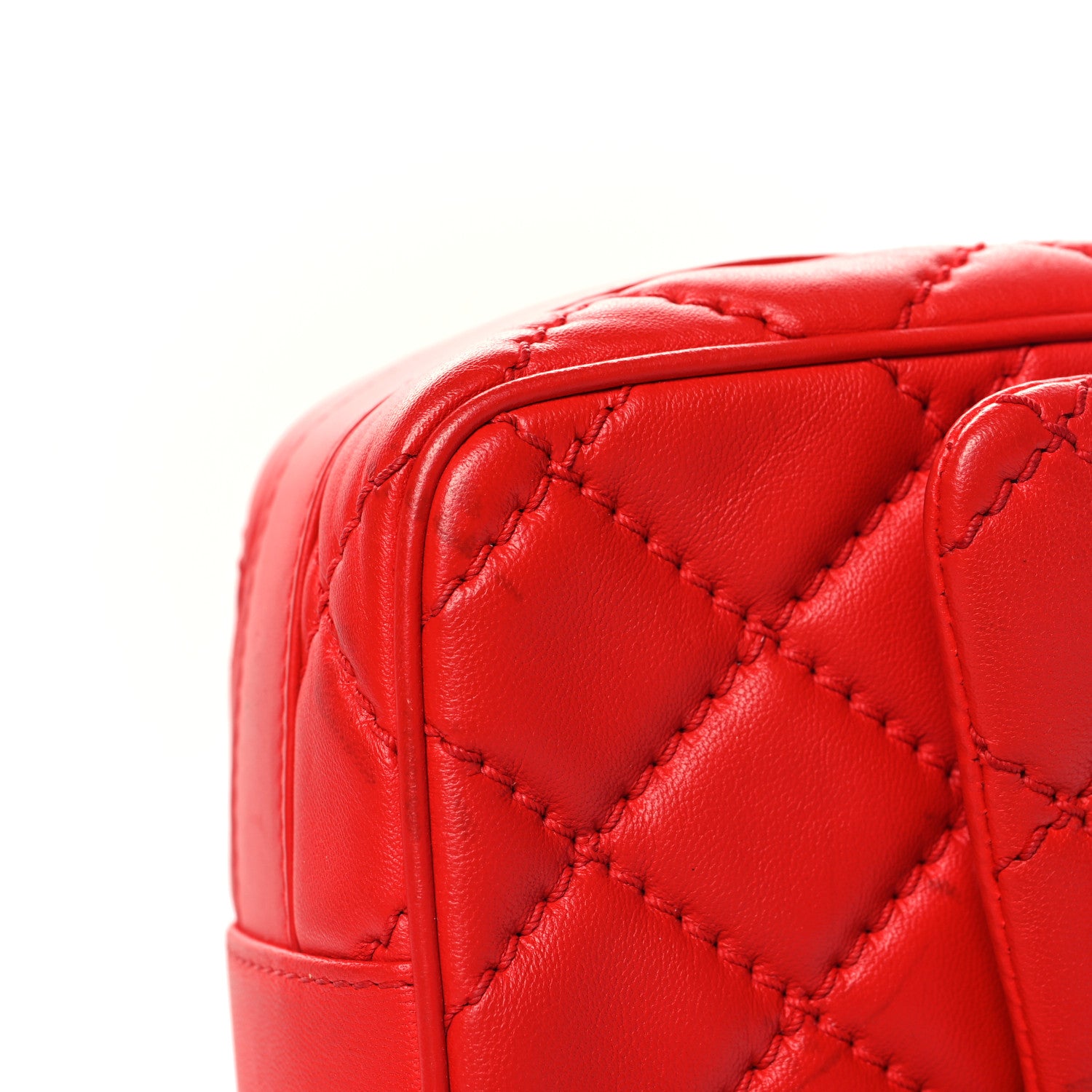 Chanel Lambskin Quilted Medium Easy Carry Flap Red 11 of 11