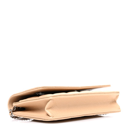 Chanel Caviar Quilted Wallet on Chain WOC Beige 4 of 11