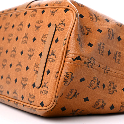 MCM Visetos Large Liz Reversible Shopper Tote Cognac 8 of 13