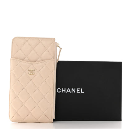 Chanel Caviar Quilted Classic iPhone Pouch Light Beige 8 of 8