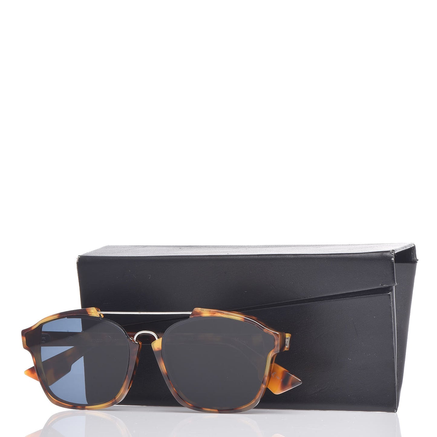Abstract Square Mirrored Sunglasses Spotted Havana Blue