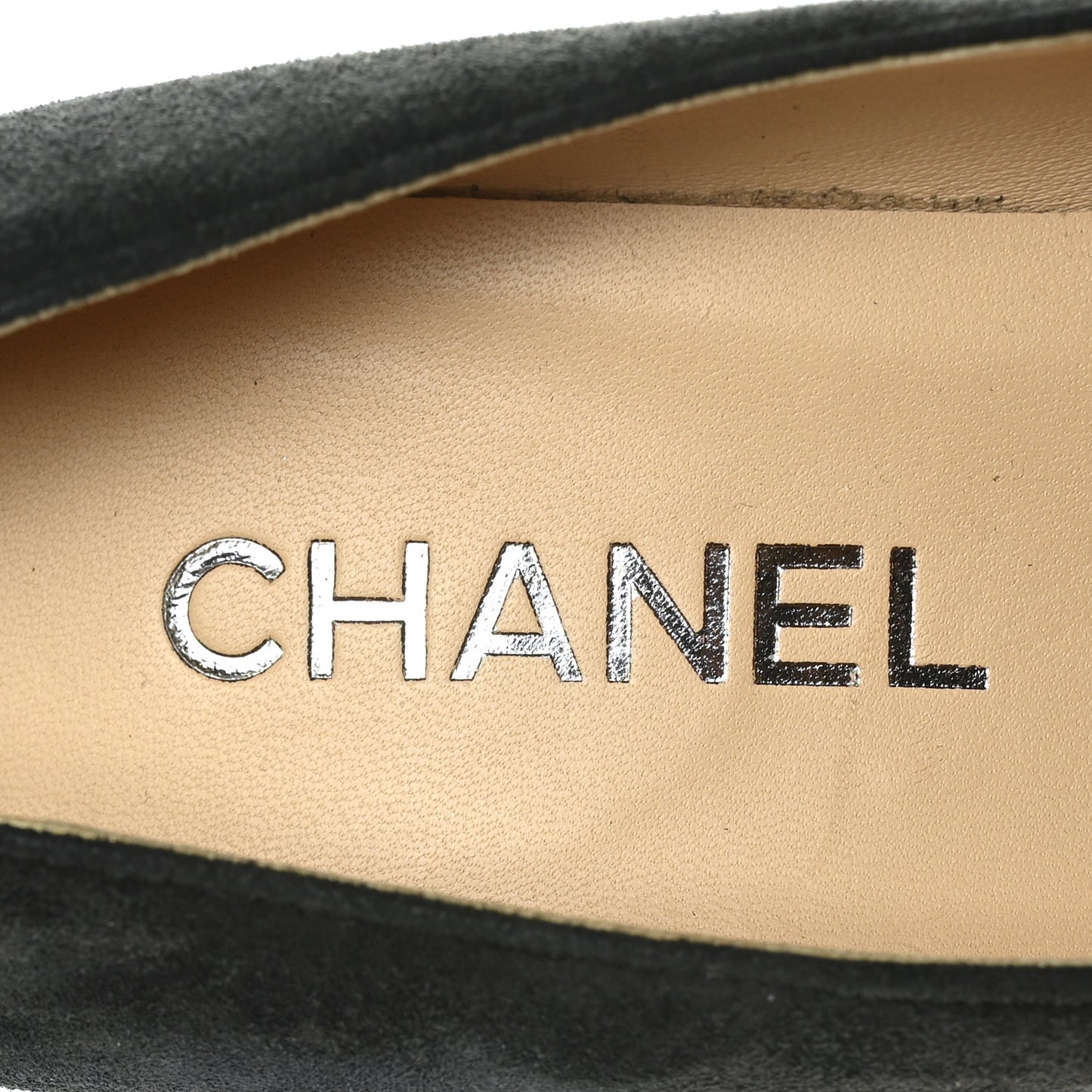 Suede Grosgrain Cap Toe Chain Pumps 38 Black