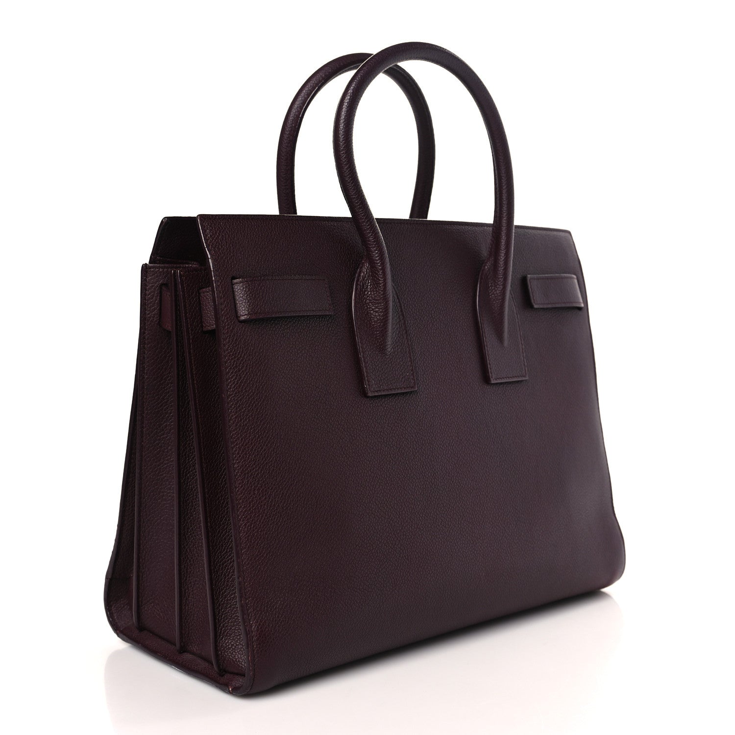Saint Laurent Grained Calfskin Small Classic Sac De Jour Bordeaux 3 of 11