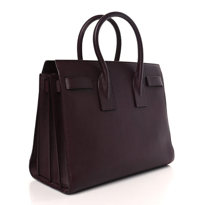 Saint Laurent Grained Calfskin Small Classic Sac De Jour Bordeaux 3 of 11