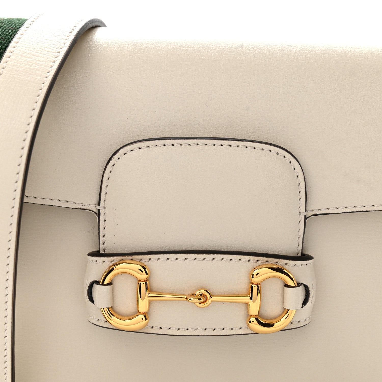 Gucci Azalea Calfskin Web Mini Horsebit 1955 Shoulder Bag Mystic White 8 of 10
