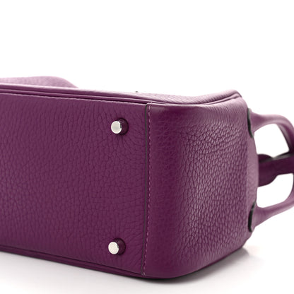 Hermes Taurillon Clemence Mini Lindy 20 Anemone 10 of 13