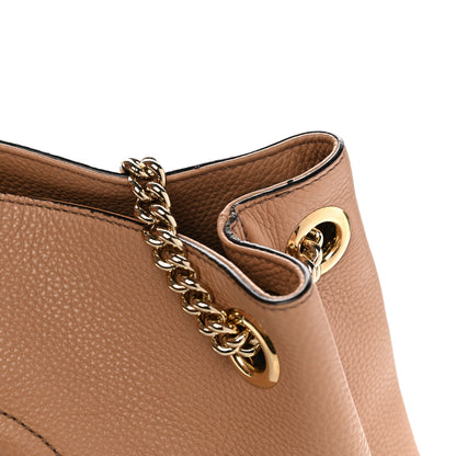 Gucci Pebbled Calfskin Medium Soho Chain Shoulder Bag Camelia 11 of 11