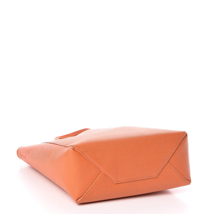 Celine Grained Calfskin Small Vertical Cabas Orange 4 of 11